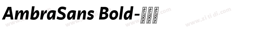 AmbraSans Bold字体转换